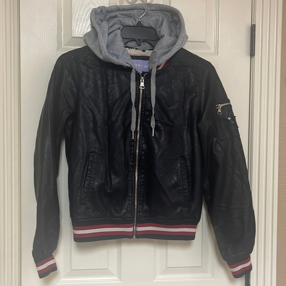 Madden girl black jacket. Size large. (I think it fits smaller). Very soft